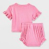 Baby Girls' Ribbed Top & Bottom Set - Cat & Jack™ - 2 of 3