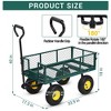 Garden Wagon Cart, Duty Steel Yard Cart with Removable Sides, All Terrain Tires, Utility Wagon for Lawn Farm - 2 of 4