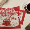 Unique Bargains Floral 3D Greeting Cards with Envelope and Message Note 1 Set - 2 of 4
