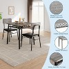 3-Piece Dining Table Set for 2, Wood Kitchen Table with Storage Rack, Upholstered Chairs of 2, Dining Room Set for Small Space, Apartment - 4 of 4