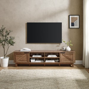Rustic Barndoor Open-Storage TV Stand for TVs up to 80 inches - 1 of 4