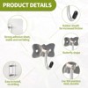 Phiestina Butterfly-Style Hanging Hooks, Bathroom & Wardrobe Door-Mounted Hooks, 3-Pack - 2 of 4