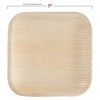 Smarty Had A Party 7" Square Palm Leaf Eco Friendly Disposable Salad Plates - 100 pcs - 3 of 4