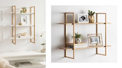 Kate and Laurel 3 Piece Solid Wood Tiered Shelf