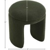 Meridian Furniture,Bowen Faux Shearling Teddy Fabric Ottoman/Stool - 4 of 4