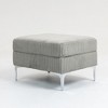 Modular Sectional Sofa Square Ottoman Module,Storage Ottoman Footrest,Gray - 3 of 4