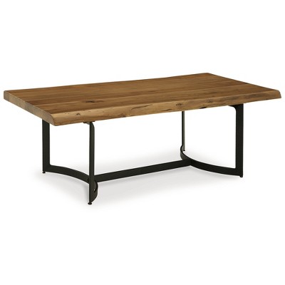 Signature Design by Ashley Fortmaine Modern Coffee Table, Brown & Black