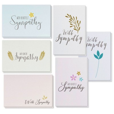 Best Paper Greetings 48 Pack Assorted Blank Sympathy Cards Condolence Cards with Envelopes Bulk Boxed Set 4x6 in