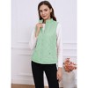 Allegra K Women's Stand Collar Lightweight Gilet Quilted Zip Vest - 2 of 4
