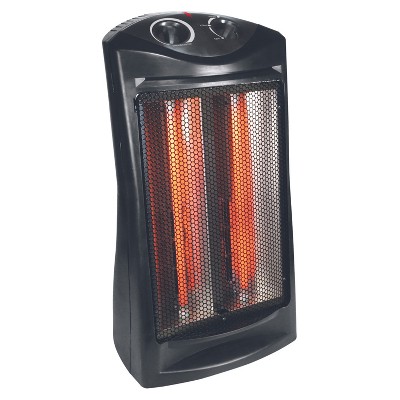 Comfort Glow® QTH350 1,500-Watt-Max Portable Quartz Tower Heater with Thermostat, Black