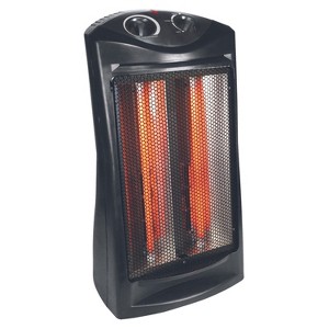 Comfort Glow® QTH350 1,500-Watt-Max Portable Quartz Tower Heater with Thermostat, Black - 1 of 4