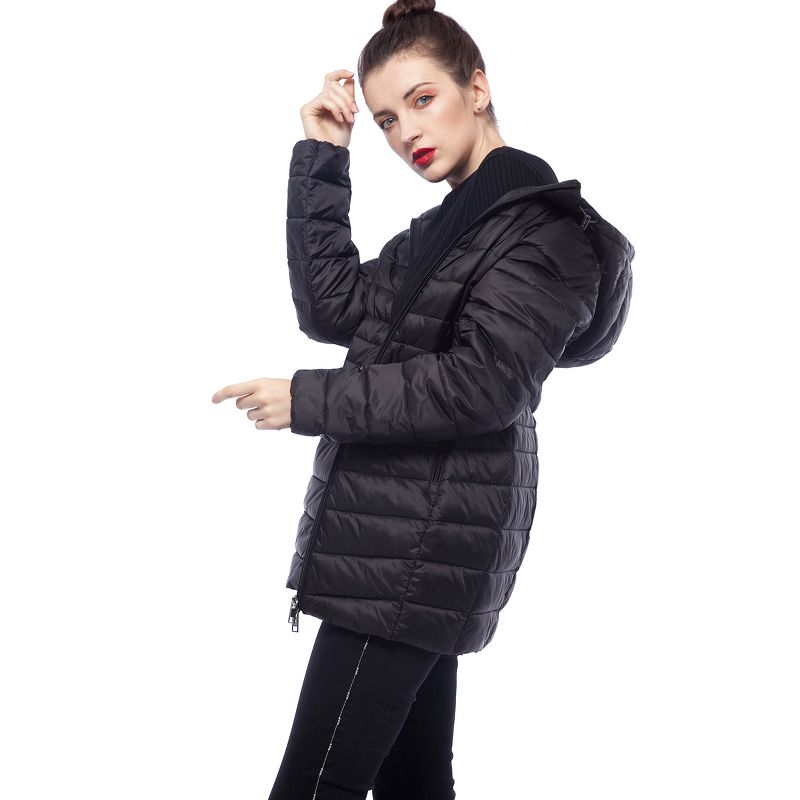 Rokka&Rolla Women's Light Long Coat Packable Puffer Jacket, 6 of 12