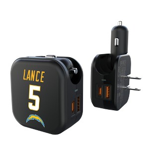 NFL Los Angeles Chargers Players Game Tactic 18-Watt 2 in 1 USB A/C Charger - 1 of 3