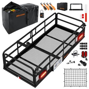 Mockins 66"x30"x14" XL High Rail Hitch Cargo Carrier with 45 Cu.Ft. Waterproof Hitch Bag, Rear Lights, License Plate Holder and Accessories - 1 of 4