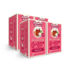 Southern Breeze Cold Brew Sweet Tea Watermelon Iced Tea with 20 Individually Wrapped Tea Bags, Pack of 4 - 1 of 4