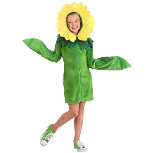 Halloweencostumes.com Small Girl Girl's Flower Hoodie Dress, Green ...