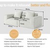 2-Seat Combo Modular Sofa, Oversized Sofa with Deep Seat and Wide Armrests, Sofa with Corduroy Velvet Fabric and Foam Filling-Baofuwish - 4 of 4