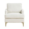 NicBex Modern Accent Chair, Armchair with Gold Metal Legs Upholstery Sofa Chair for Living Room, Bedroom, Office - 3 of 4