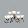 Yosemite Home Decor Ribbon Falls Collection Nine-Lights Chandelier,Satin Nickel - 4 of 4