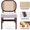 SEVOBAL Accent Chair Upholstered Chair Sturdy Rattan Back Reading Chair Dining Chair for Living Room Bedroom Home Outdoor, Beige, 25.2"*21.7"*31" - 4 of 4