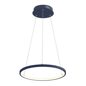 JONATHAN Y Brice Modern Contemporary Metal Round Dimmable Integrated LED Pendant - 1 of 4
