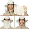 SUN CUBE Fishing Hat for Men with UV Sun Protection Wide Brim, Face Cover, Neck Flap - Hiking Safari Outdoor UPF50+ - 2 of 4