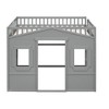 PAGED Twin Size Loft Bed with Under-bed Space, Wooden Bed Frame with Windows, Ladder and Guardrail, Modern Bunk Bed for Boy and Girl - 4 of 4