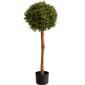 Nearly Natural 3-ft Boxwood Ball Topiary Artificial Tree (Indoor/Outdoor) - 1 of 4