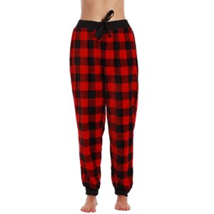 Velour Jogger PJ Pant (Buffalo Plaid, X-Large) - 1 of 3