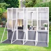 VYNXARIA Greenhouse, Wooden Lean to Greenhouses for Outdoors, Heavy Duty Walk in Green House for Outside Winter - 2 of 4