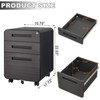 CAVINAS Office Cabinet with Lock,2-Drawer Metal Filing Cabinet with 2 Casters Brakes,File Cabinet for A4 and Letter Size Documents - 4 of 4