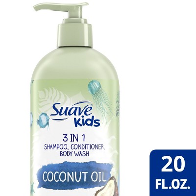 Suave Kids' 100% Natural Coconut Oil 3-in-1 Shampoo, Conditioner, & Body Wash - 20 fl oz