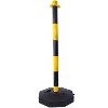 Traffic Delineator Post Cones with Fillable Base, Adjustable Plastic Safety Barrier with 5Ft Plastic Chain - 4 of 4