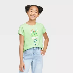 Girls' Ice Cream Short Sleeve Graphic T-Shirt - Cat & Jack™ Light Green XXL