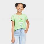 Girls' Short Sleeve 'Shamrock Ice Cream Cone' St. Patrick's Day Graphic T-Shirt - Cat & Jack™ Light Green