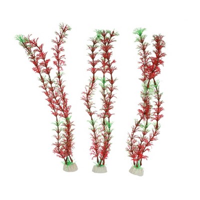 Unique Bargains Aquarium Plants Decorations Artificial Aquatic Plant 11.81" 3 Pcs