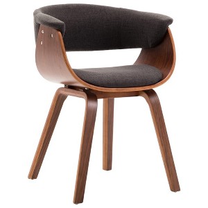 vidaXL Dining Chair Gray Bent Wood and Fabric - 1 of 4