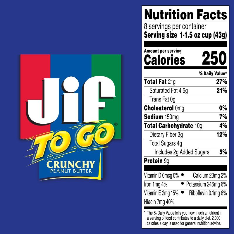 Jif Crunchy Peanut Butter To Go 12oz 8ct, 5 of 7