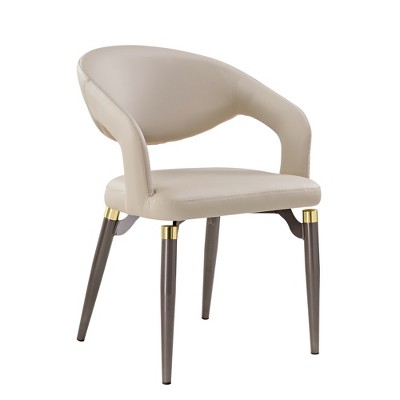 Modern Unique Design Dining Chairs Set of 2, Beige,20.06"D x 17.93"W x 33.06"H