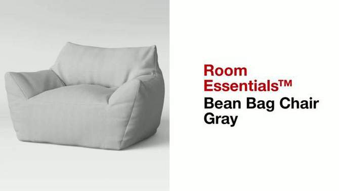 Bean Bag Chair Gray - Room Essentials&#8482;, 2 of 7, play video