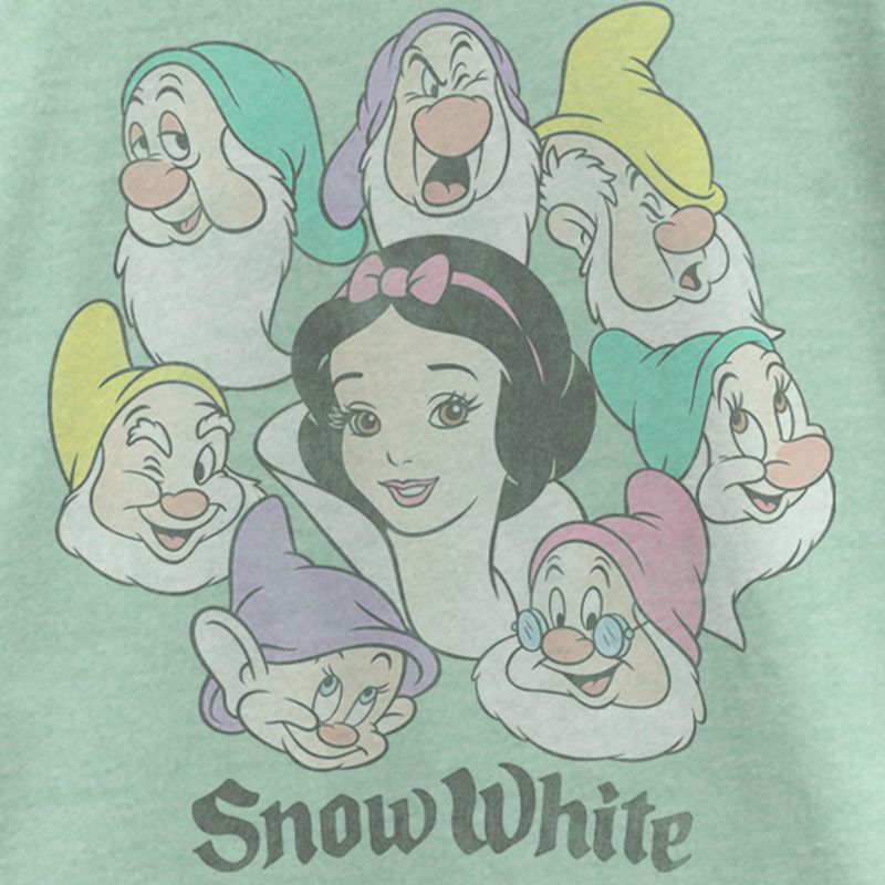 Girl's Snow White and the Seven Dwarfs Princess and Dwarf Group Portraits T-Shirt, 2 of 5