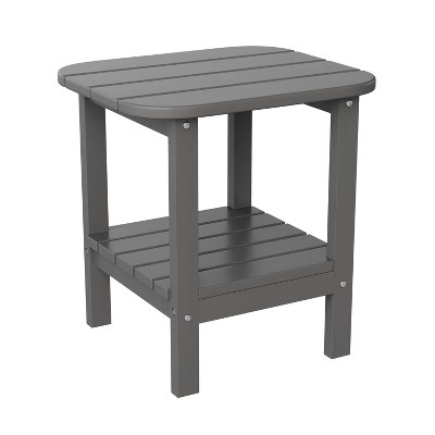 Flash Furniture Newport Hdpe 2-tier Adirondack Side Table - All-weather ...