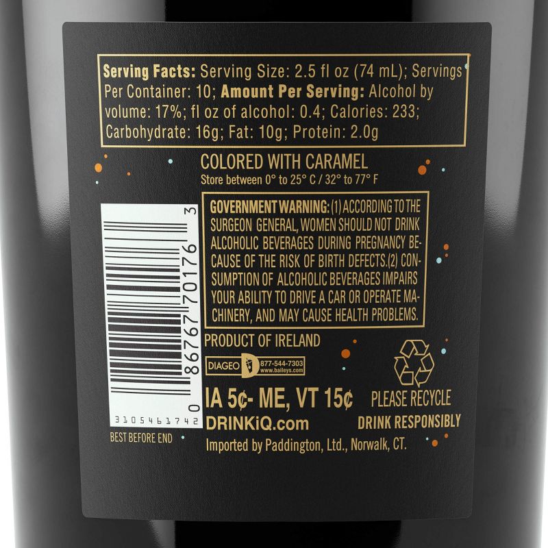 Baileys Caramel Irish Cream Liqueur - 750ml Plastic Bottle, 3 of 7