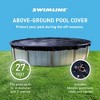 Swimline SuperGuard PCO827 24 Foot Round Above Ground Swimming Pool Winter Cover with 3 Foot of Overlap and Metallic Grommets (Pool Cover Only) - 2 of 4