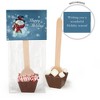 3 Pcs Christmas Hot Chocolate Spoons Dark Chocolate Favors Crushed Peppermint - Snowman - 2 of 2