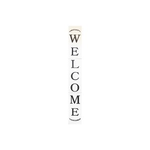 HomeRoots 72" White Solid Wood Welcome Porch Sign - 1 of 4