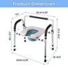 Raised Toilet Seats with Pullable Bedpan for Seniors - 2 of 4
