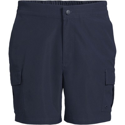 Lands' End Men's 7" Quick Dry Cargo Swim Short - Medium - Radiant Navy — фото 3