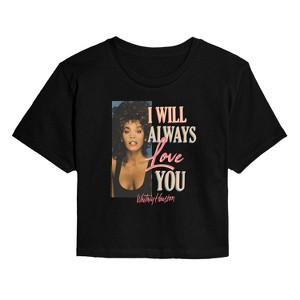 Women's - Whitney Houston - Always Love You Cropped Graphic T-Shirt - 1 of 4