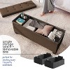 StorageBud Storage Ottoman for Bedroom End of Bed, Fabric Storage Bench, Large Storage Ottoman Bench, Entryway Bench with Storage - 2 of 4